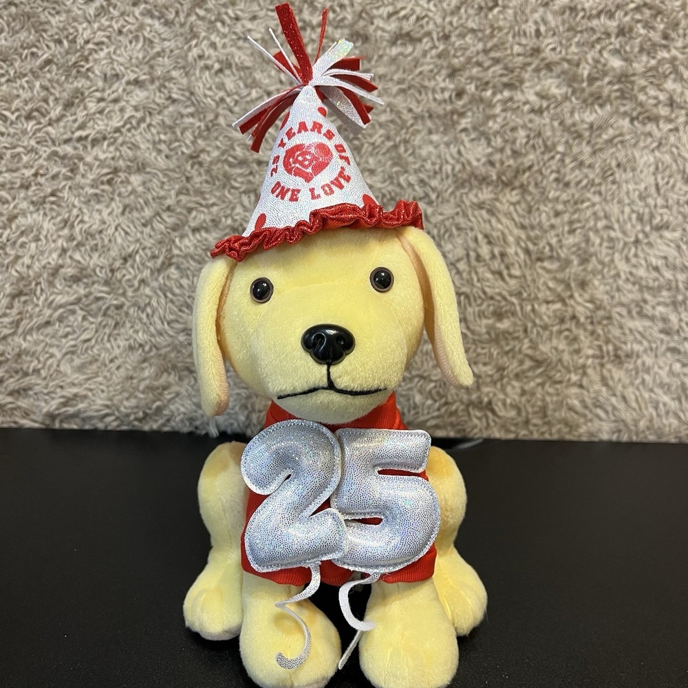Raising Cane's Plush Dog 25th Birthday Anniversary Golden Retriever Party Hat